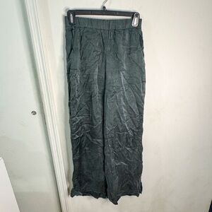 NWOT Harper Wilde Dark Green Wide Leg Pajama Pants, size XS